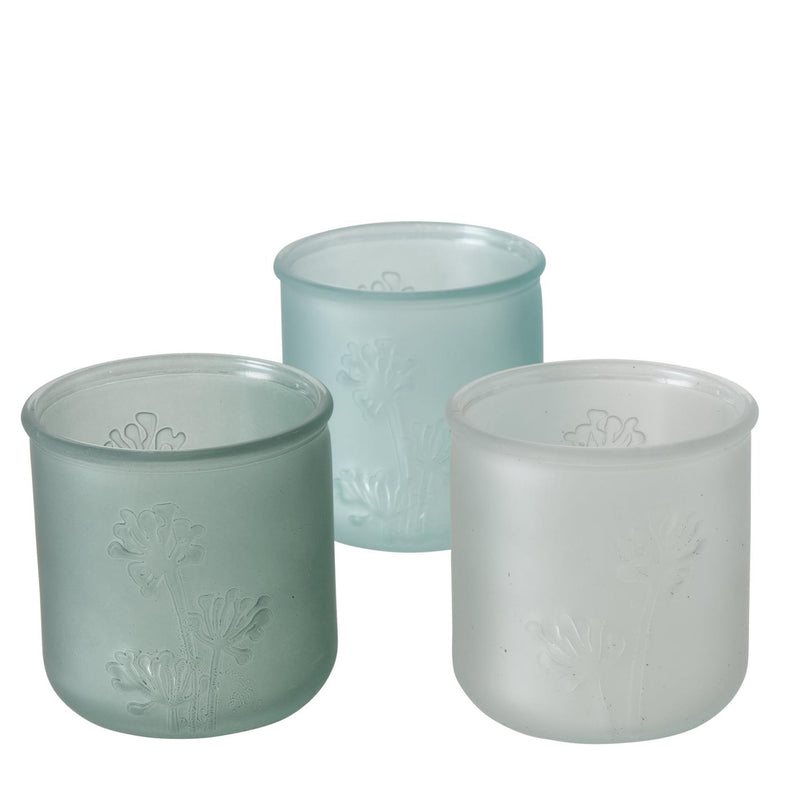 Afbeelding laden in galerijviewer, Boltze home theelichthouder mat glas lesina h9cm groen of wit
