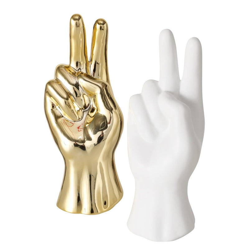 Laden Sie das Bild in Galerie -Viewer, Boltze home beeld hand h19cm goud of wit