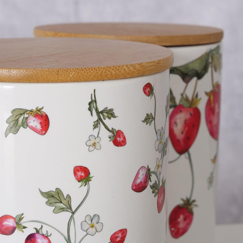 Laden Sie das Bild in Galerie -Viewer, Boltze home voorraadpot aardbei aardewerk h17cm
