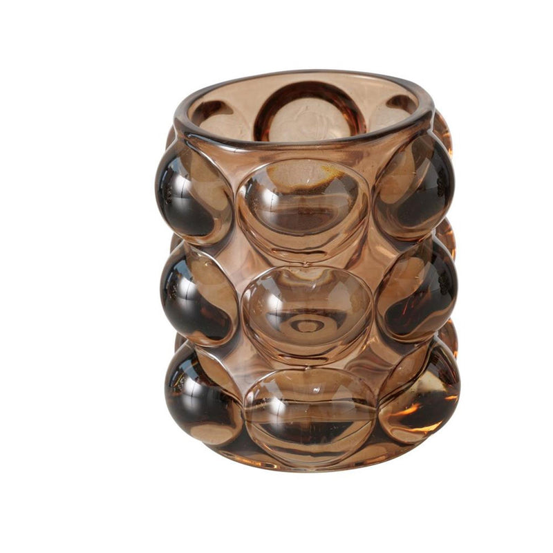 Laden Sie das Bild in Galerie -Viewer, Boltze home theelichthouder h9 cm bruin 3 assorti