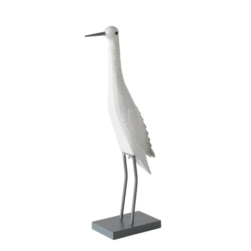Afbeelding laden in galerijviewer, Boltze home beeld metalen vogel 'jaron' wit l22xb11xh55cm voor binnen