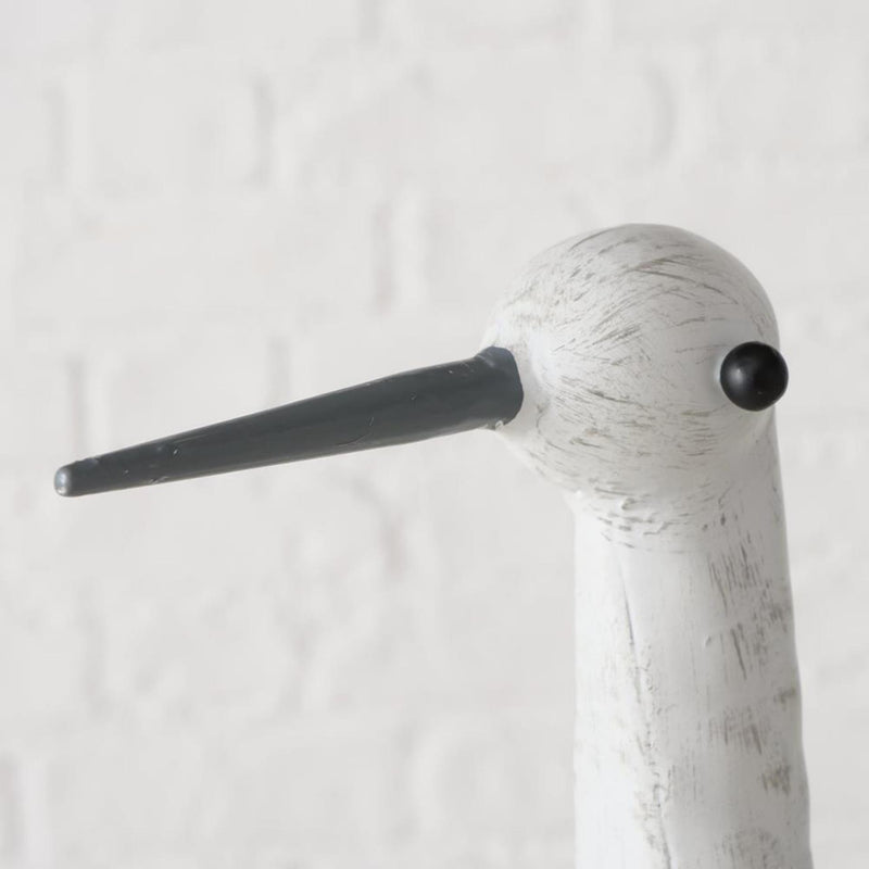 Afbeelding laden in galerijviewer, Boltze home beeld metalen vogel 'jaron' wit l22xb11xh55cm voor binnen