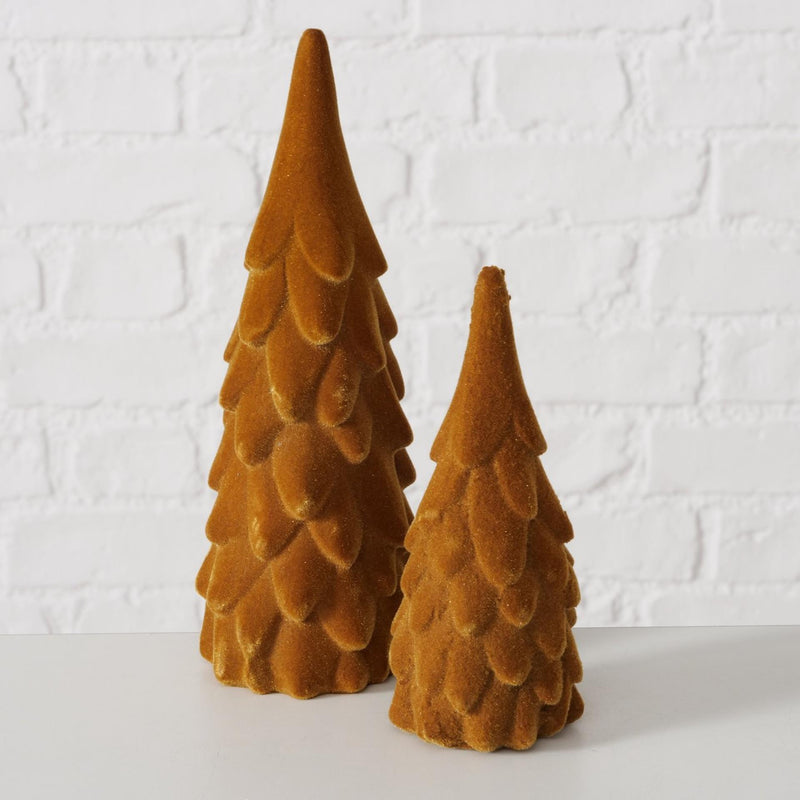Afbeelding laden in galerijviewer, Boltze home decoratieve kerstboom boogy 2-delig h22 cm polyresin bruin