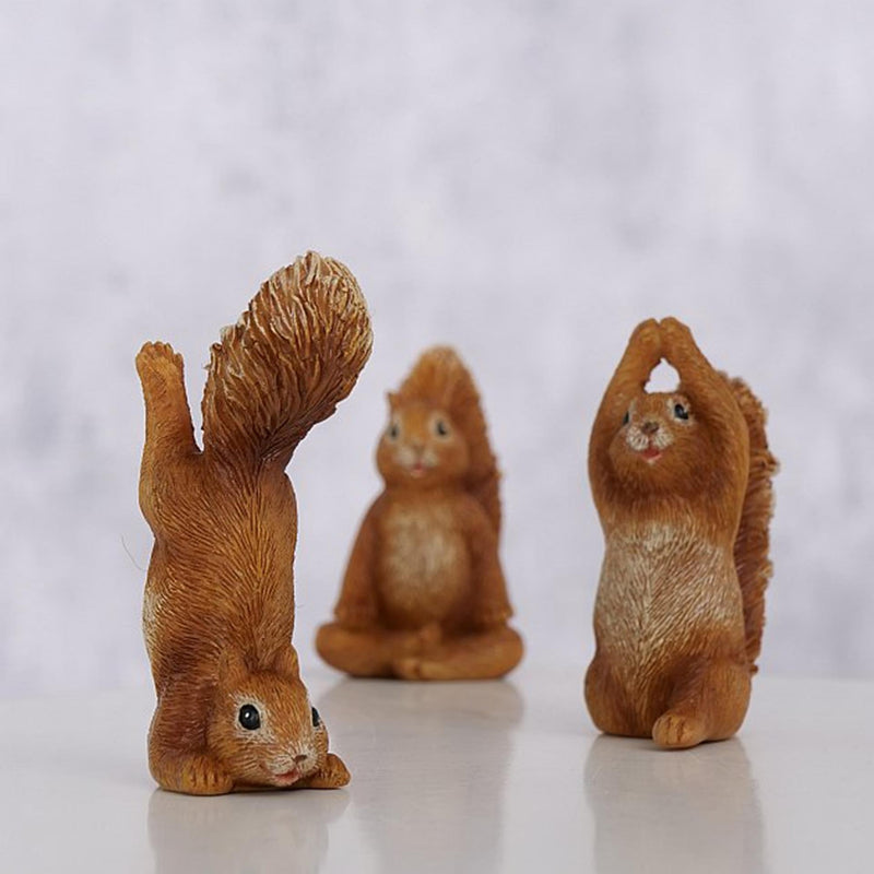 Afbeelding laden in galerijviewer, Boltze home beeld uoga eekhoorn albert h7cm polyresin bruin
