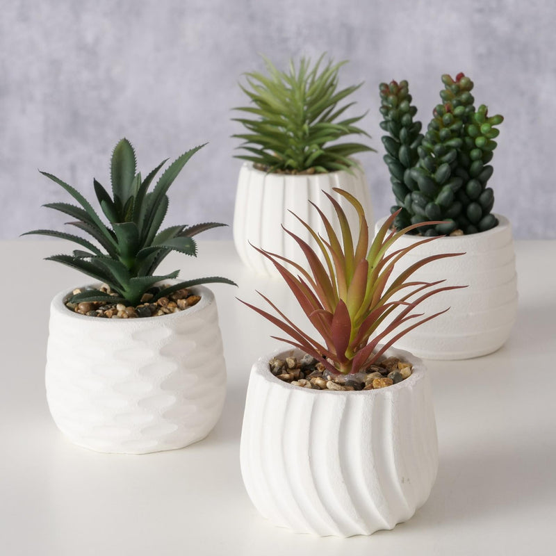 Laden Sie das Bild in Galerie -Viewer, Boltze home kunstplant in witte pot h14cm