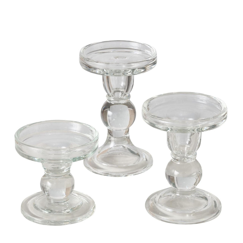 Laden Sie das Bild in Galerie -Viewer, Boltze home kandelaar glas 3-dlg set 13,4cm