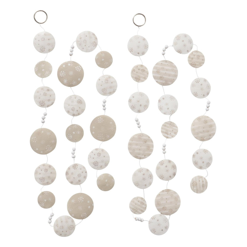 Afbeelding laden in galerijviewer, Boltze home capiz guirlande snowflake l180cm