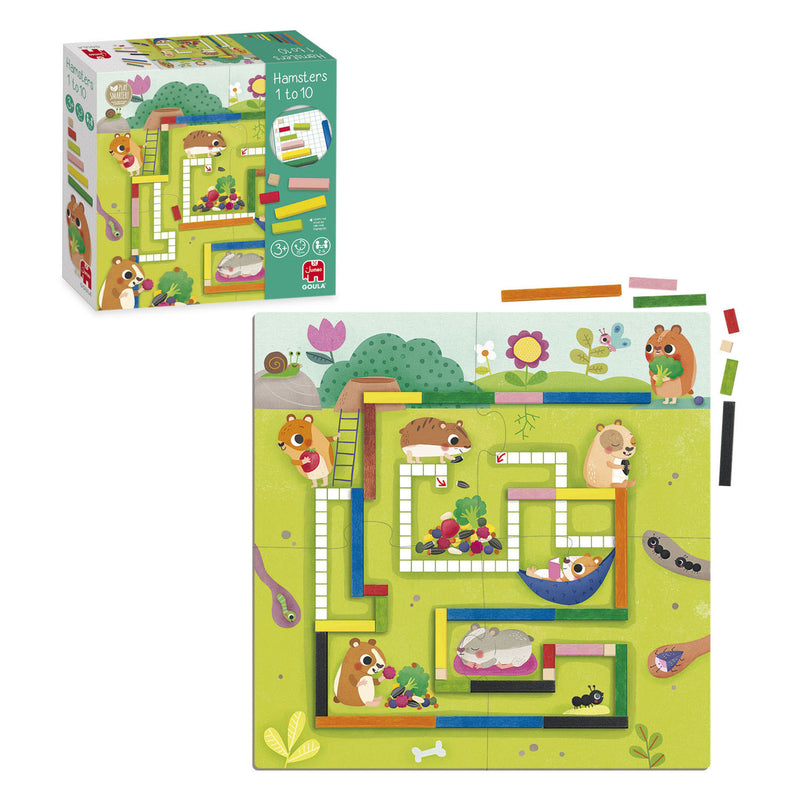 Afbeelding laden in galerijviewer, Goula jumbo hamsters 1 tot 10 educatief rekenspel