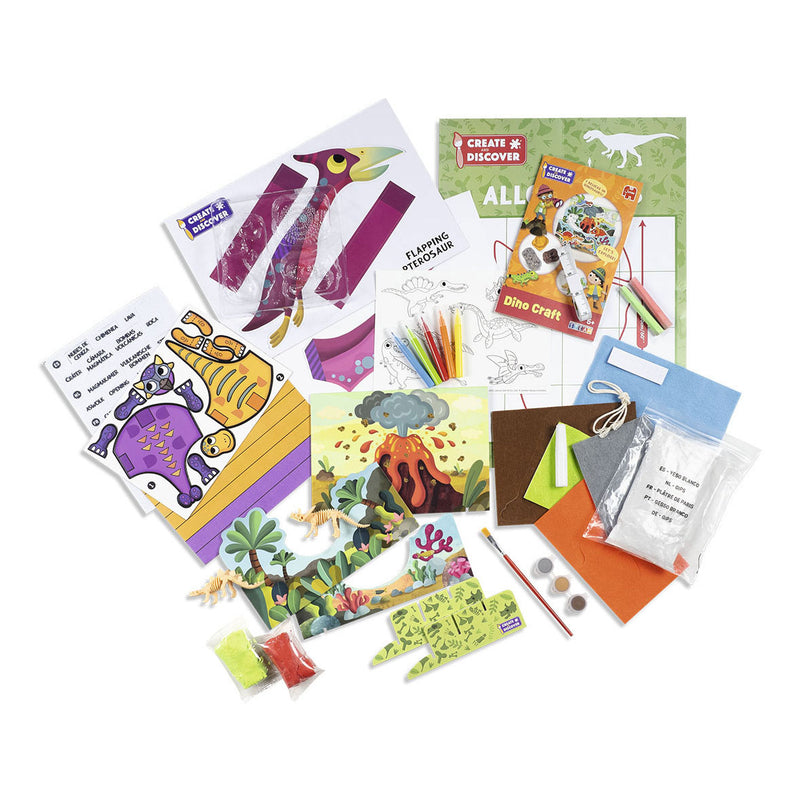 Load image into Gallery viewer, Jumbo create discover dino craft knutselset