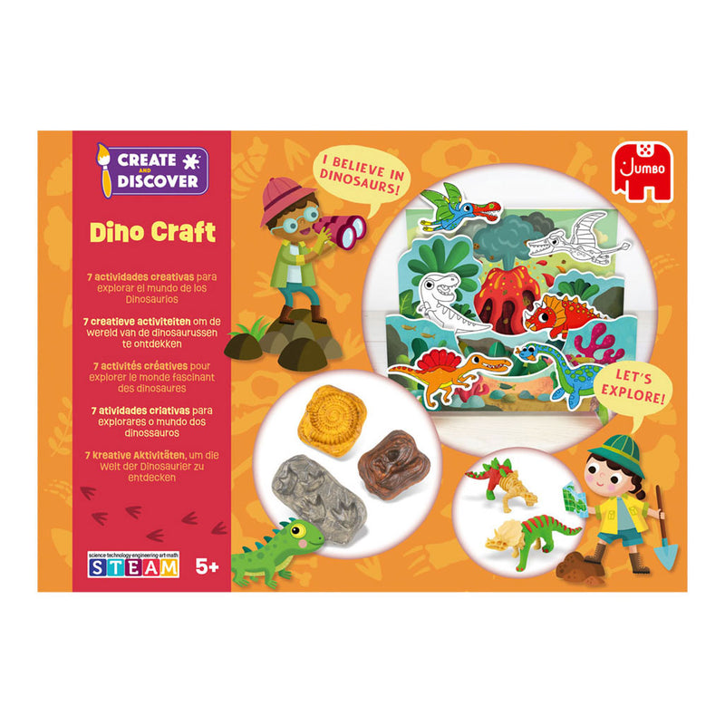 Load image into Gallery viewer, Jumbo create discover dino craft knutselset