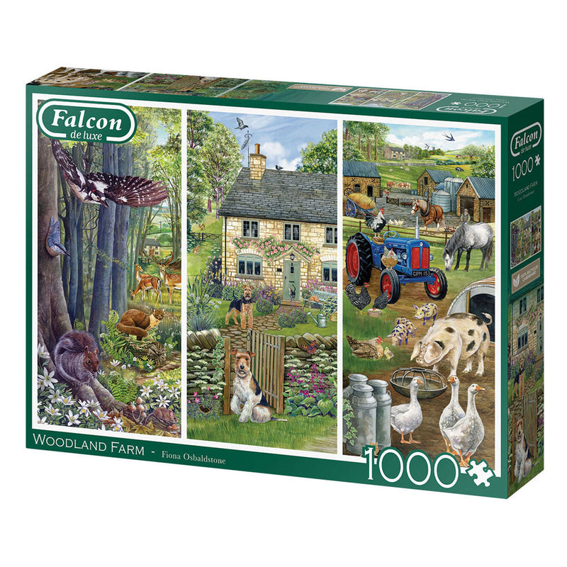 Load image into Gallery viewer, Jumbo falcon legpuzzzel - woodland farm, 1000st.