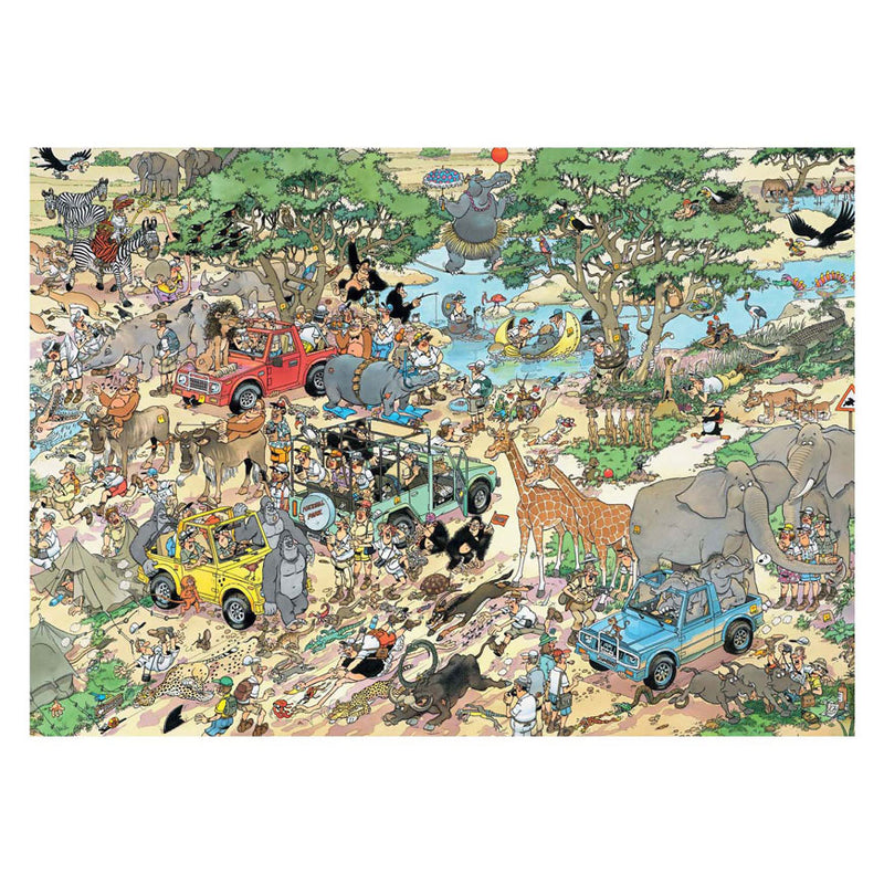 Afbeelding laden in galerijviewer, Jumbo jan van haasteren legpuzzel - 2in1 safari storm, 2x1000st.