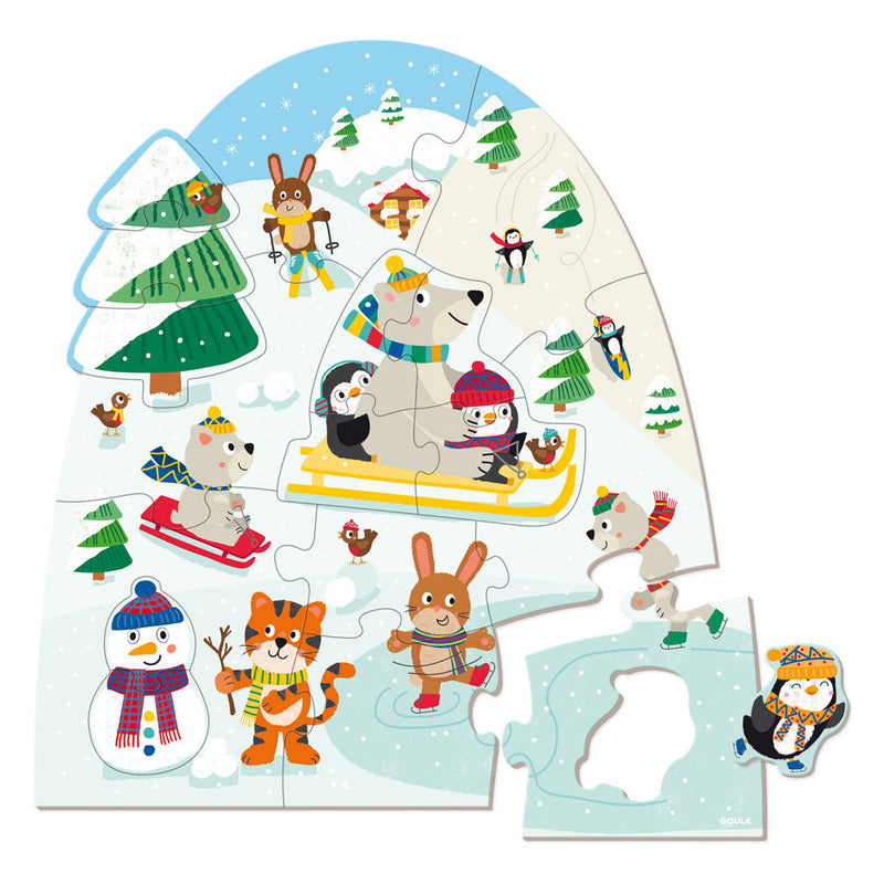 Afbeelding laden in galerijviewer, Goula jumbo puzzel xxl winter - 18st.