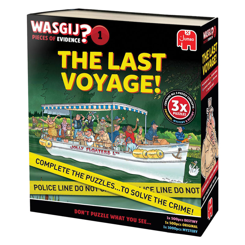 Afbeelding laden in galerijviewer, Wasgij pieces of evidence - the last voyage – unieke 3-in-1 puzzel met mysterie