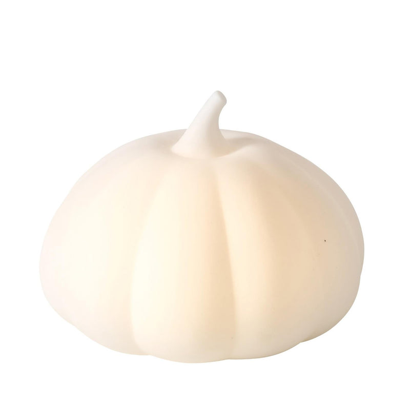 Afbeelding laden in galerijviewer, Boltze home beeld pompoen met led aurela h8,4cm dolomiet wit