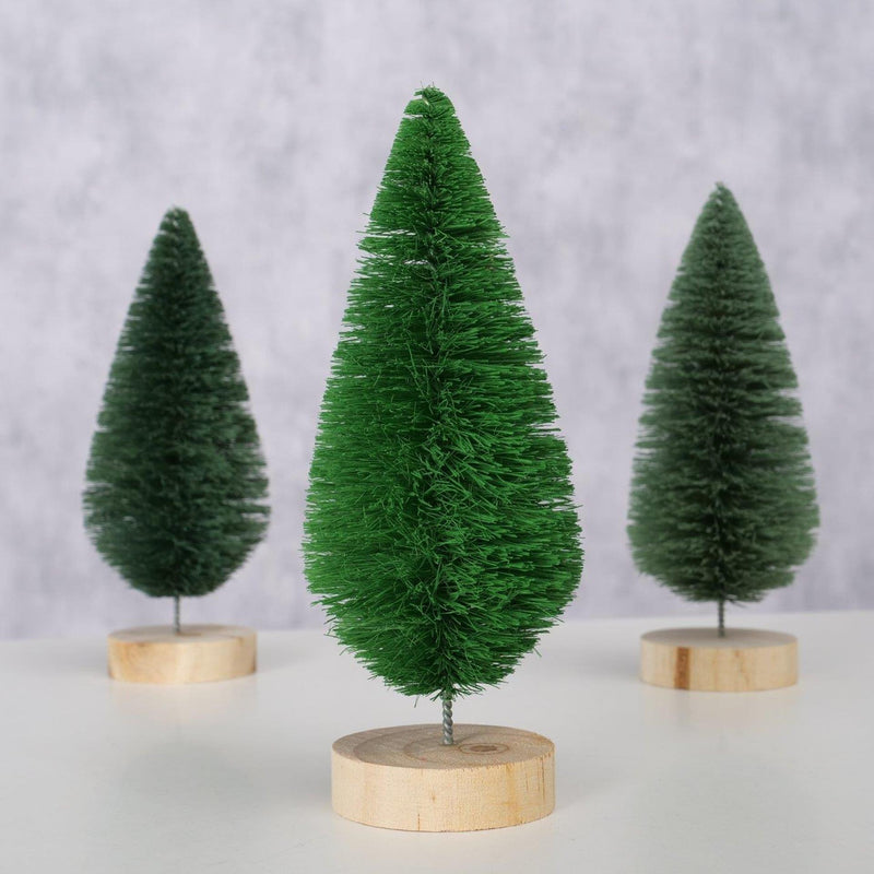 Afbeelding laden in galerijviewer, Boltze home decoratief boom bosco sisal dia6x16cm licht groen donker groen grijs groen
