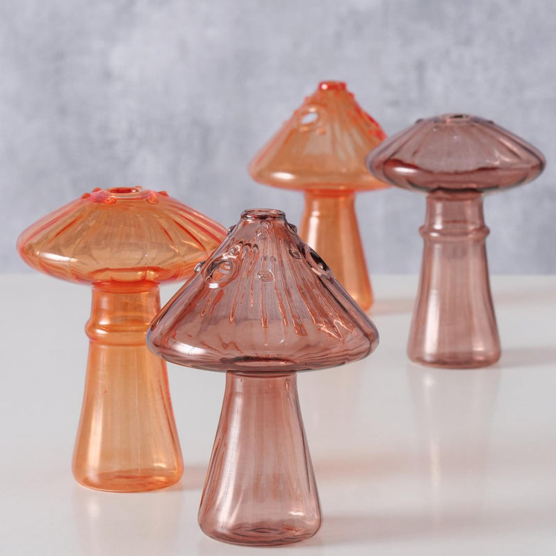 Laden Sie das Bild in Galerie -Viewer, Boltze home vaas paddenstoel glas h10,5 cm