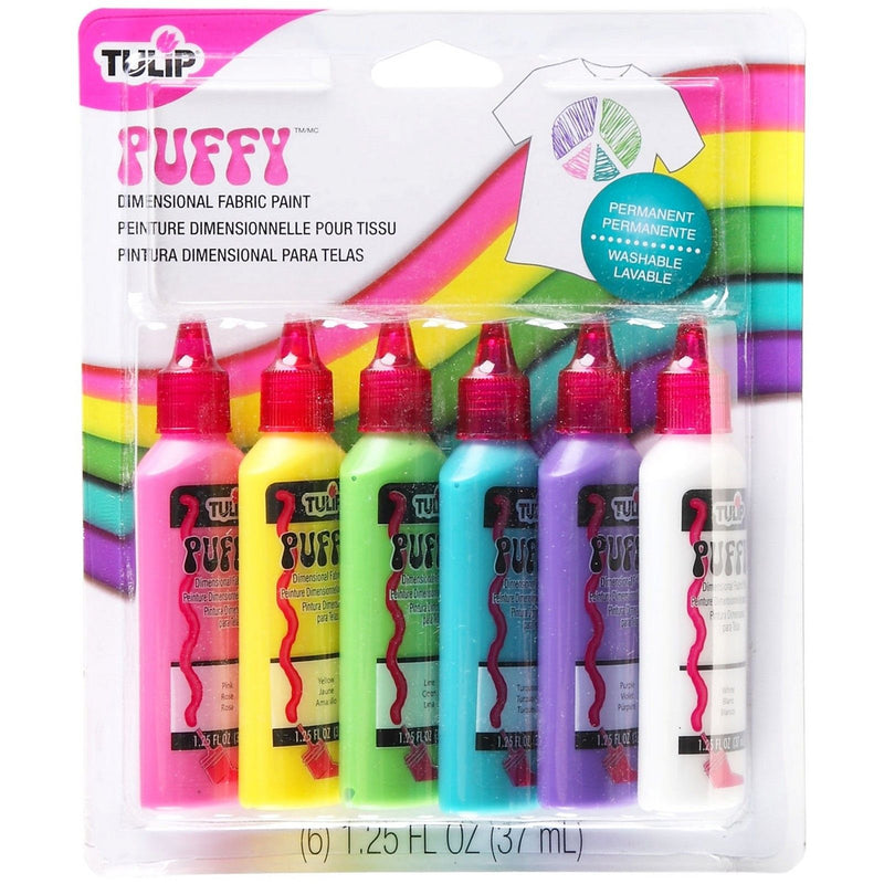 Load image into Gallery viewer, Tulip • 3d textielverf 37ml puffy 6st.