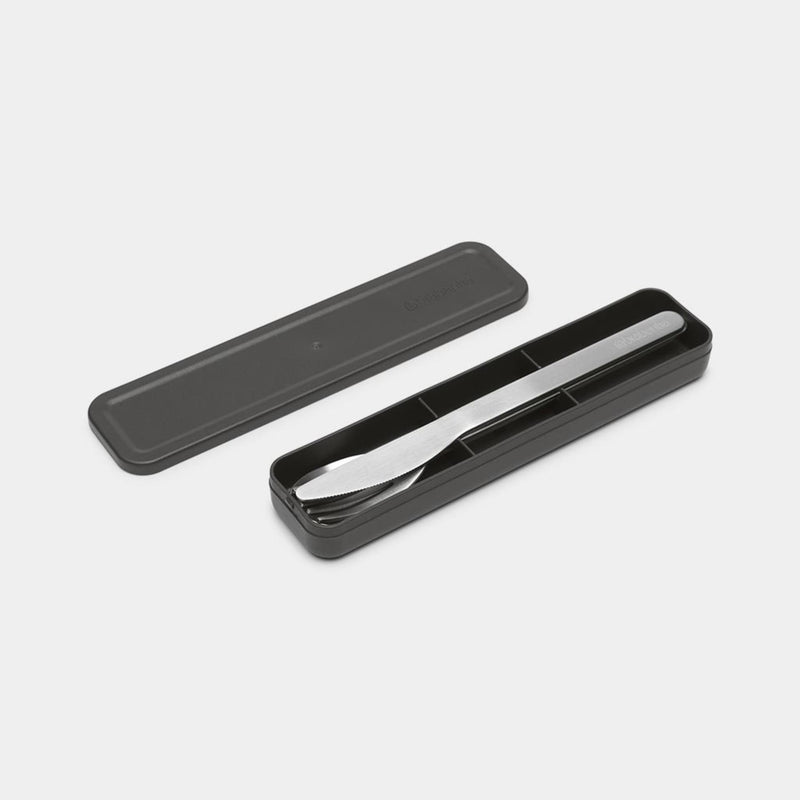 Load image into Gallery viewer, Brabantia bestekset 3-delig dark grey