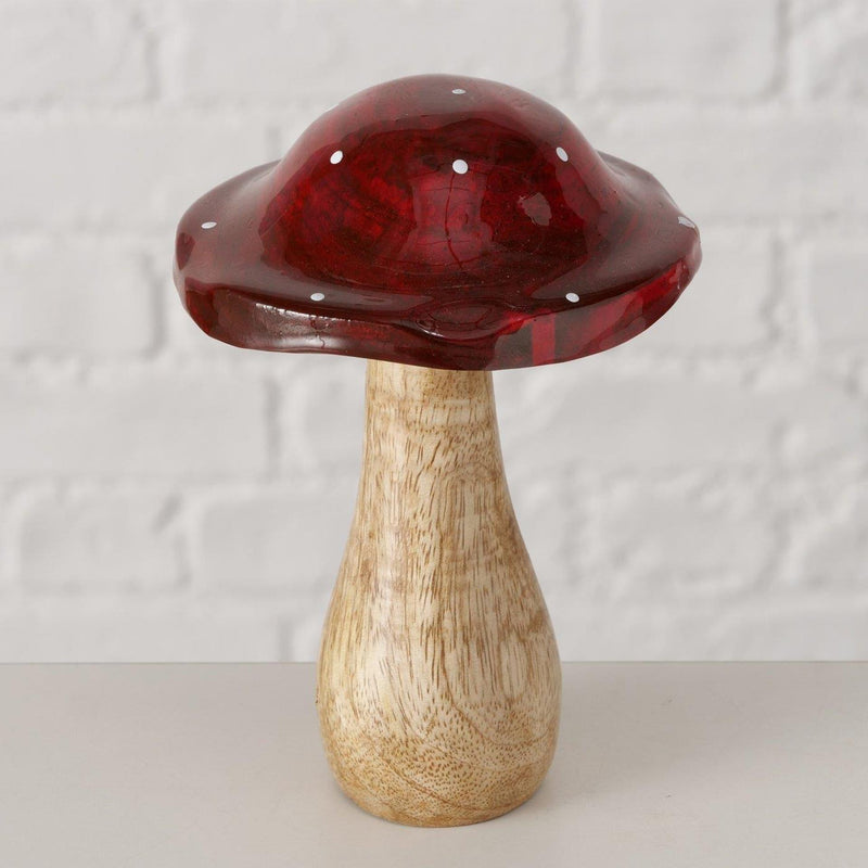 Afbeelding laden in galerijviewer, Boltze home paddenstoel pilo mangohout 10x10x14,5cm