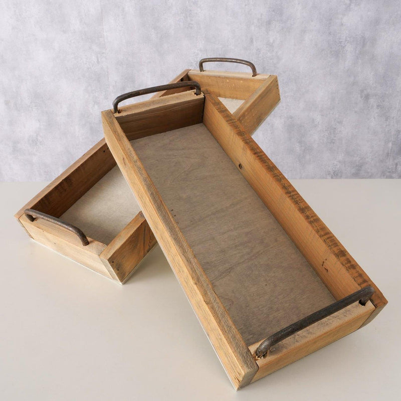 Chargez l'image dans la visionneuse de la galerie, Boltze home dienblad hout 2-delig