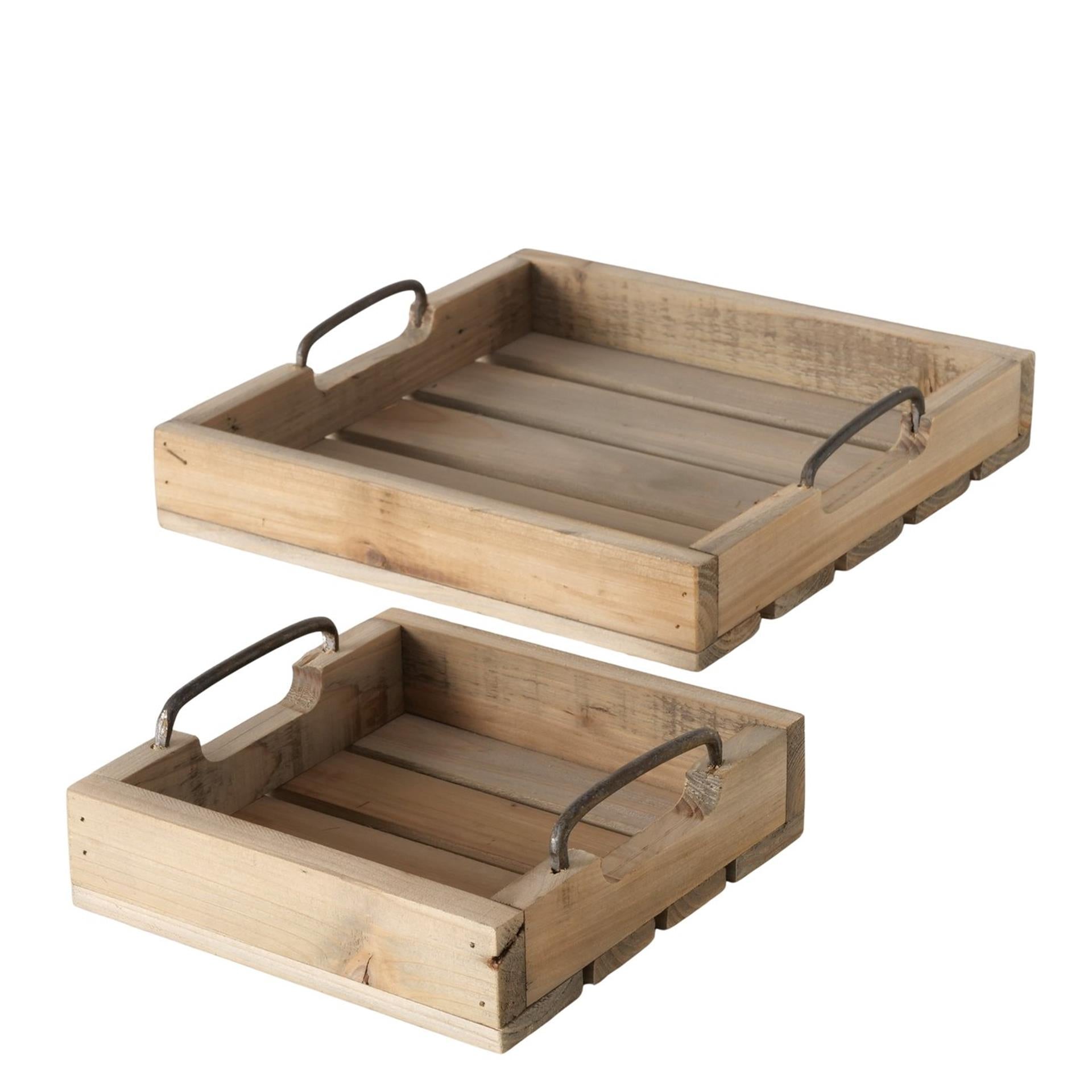 Stoer houten dienblad met handvaten oud hout -3 maten (Maat: Maat S) | Schalen en dienbladen | Landelijk at Home Stoer houten dienblad met handvaten oud hout -3 maten (Maat: Maat S) | Schalen en dienbladen | Landelijk at Home