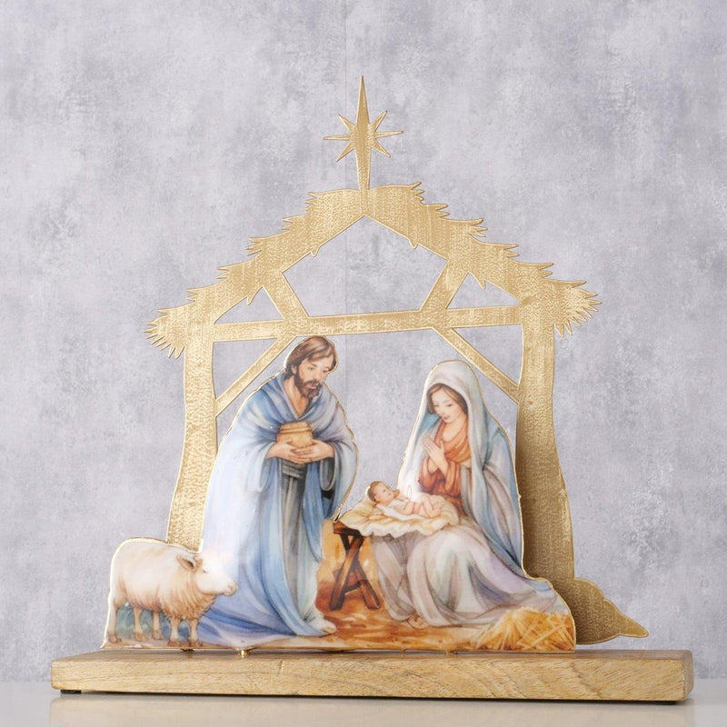 Load image into Gallery viewer, Boltze home kersttafereel 30,5x32,5cm