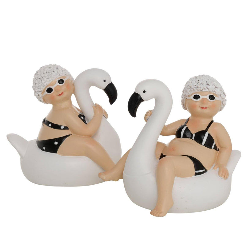 Afbeelding laden in galerijviewer, Boltze home figuur vrouw dolores 15x11x13,5cm 2 assorti