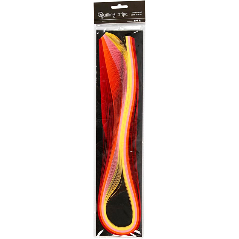 Afbeelding laden in galerijviewer, Https: www.cchobby.nl quilling-stroken-l-78-cm-b-5-mm-120-gr-oranje-roze-rood-geel-100-stuk-1-doos