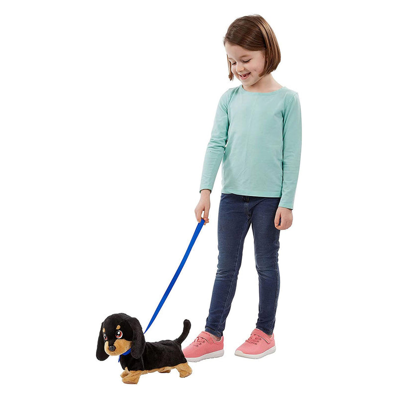 Afbeelding laden in galerijviewer, Goliath animagic waggles knuffel hond - zwart - interactieve knuffel - wandel en communiceer met waggles