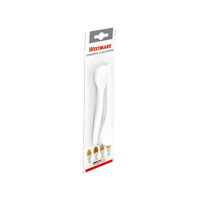 Load image into Gallery viewer, Westmark eierlepels wit set a 6 14,5 cm