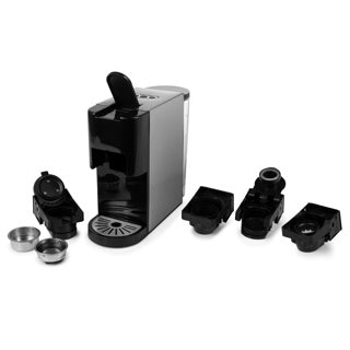 Chargez l'image dans la visionneuse de la galerie, Princess 249451 multi capsule coffee machine 5-in-1 capsule machine (zilver, dolce gusto | e.s.e. | nespresso | lavazza a modo mio | gemalen koffie)