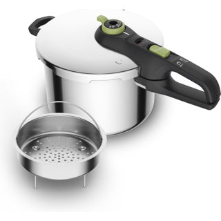 Afbeelding laden in galerijviewer, Tefal snelkookpan 6l met stoommand