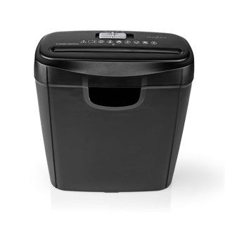 Afbeelding laden in galerijviewer, Nedis papierversnipperaar - 6x a4 vellen - 10l - voor thuis kantoor - stroken p2 - zwart