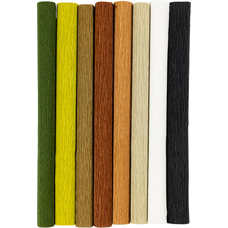 Load image into Gallery viewer, Creativ company https: www.cchobby.nl crepepapier-vel-25x60-cm-crepe-verhouding-180-105-gr-naturel-8-vel-1-doos