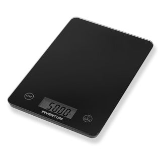 Chargez l'image dans la visionneuse de la galerie, Inventum ws305b - digitale keukenweegschaal - 1 gr tot 5 kg - tarrafunctie - glazen oppervlak - inclusief batterij - zwart glas