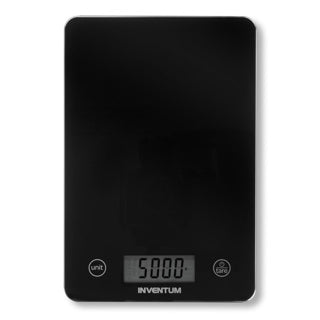 Chargez l'image dans la visionneuse de la galerie, Inventum ws305b - digitale keukenweegschaal - 1 gr tot 5 kg - tarrafunctie - glazen oppervlak - inclusief batterij - zwart glas