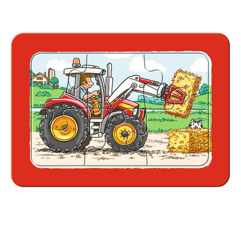 Load image into Gallery viewer, Ravensburger - Graafmachine tractor en kiepauto 3x6 stuks
