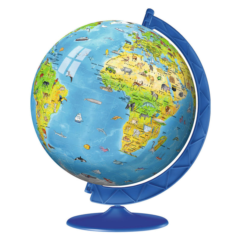 Afbeelding laden in galerijviewer, Ravensburger xxl kinder globe (engels) - 3d puzzel - 180 stukjes
