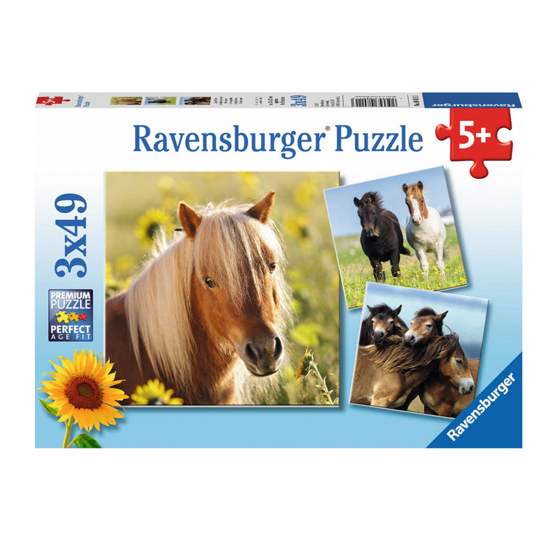 Load image into Gallery viewer, Ravensburger schattige pony's, 3x49st.