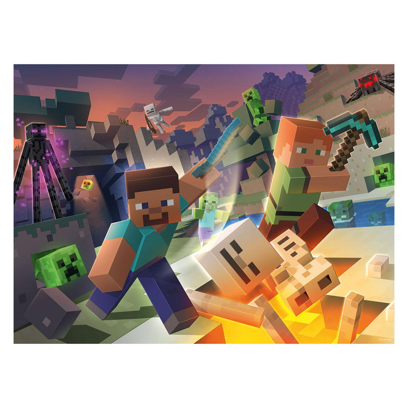 Afbeelding laden in galerijviewer, Ravensburger puzzel monster minecraft - legpuzzel - 100 xxl stukjes