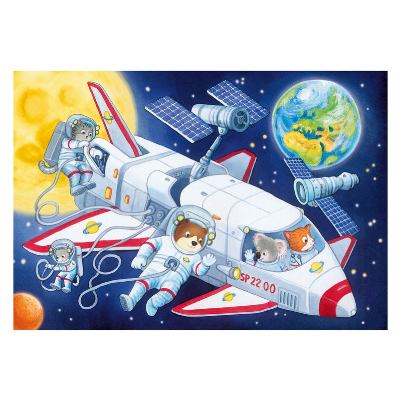 Load image into Gallery viewer, Ravensburger puzzel reis door de ruimte, 2x24st.