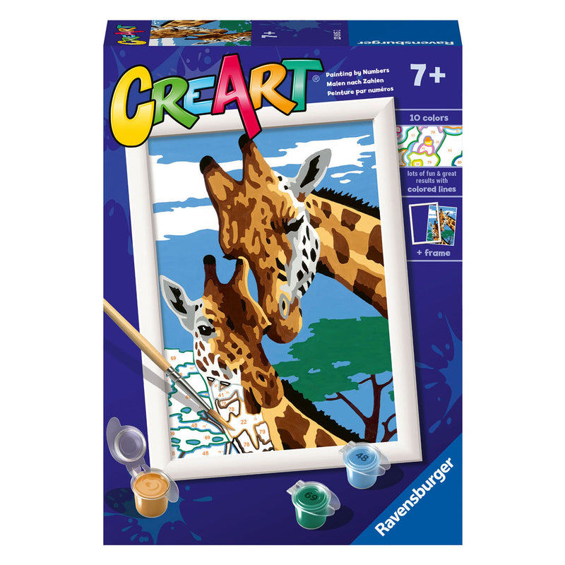 Load image into Gallery viewer, Ravensburger creart schilderen op nummer - schattige giraffen