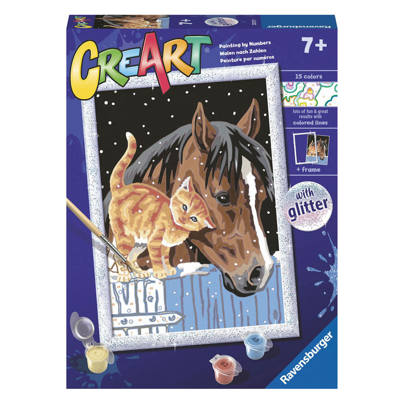 Load image into Gallery viewer, Ravensburger creart schilderen op nummer - vrienden in de stal