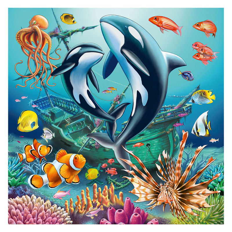 Chargez l'image dans la visionneuse de la galerie, Ravensburger puzzel betoverende onderwaterwereld - drie puzzels - 49 stukjes - kinderpuzzel