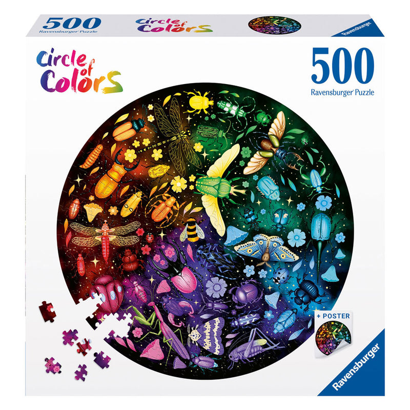 Load image into Gallery viewer, Ravensburger legpuzzel circle of colors insecten, 500st.