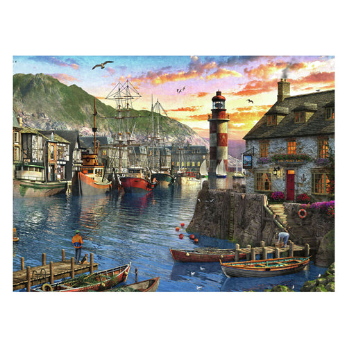 Load image into Gallery viewer, Ravensburger legpuzzel s'ochtends bij de haven, 500st.