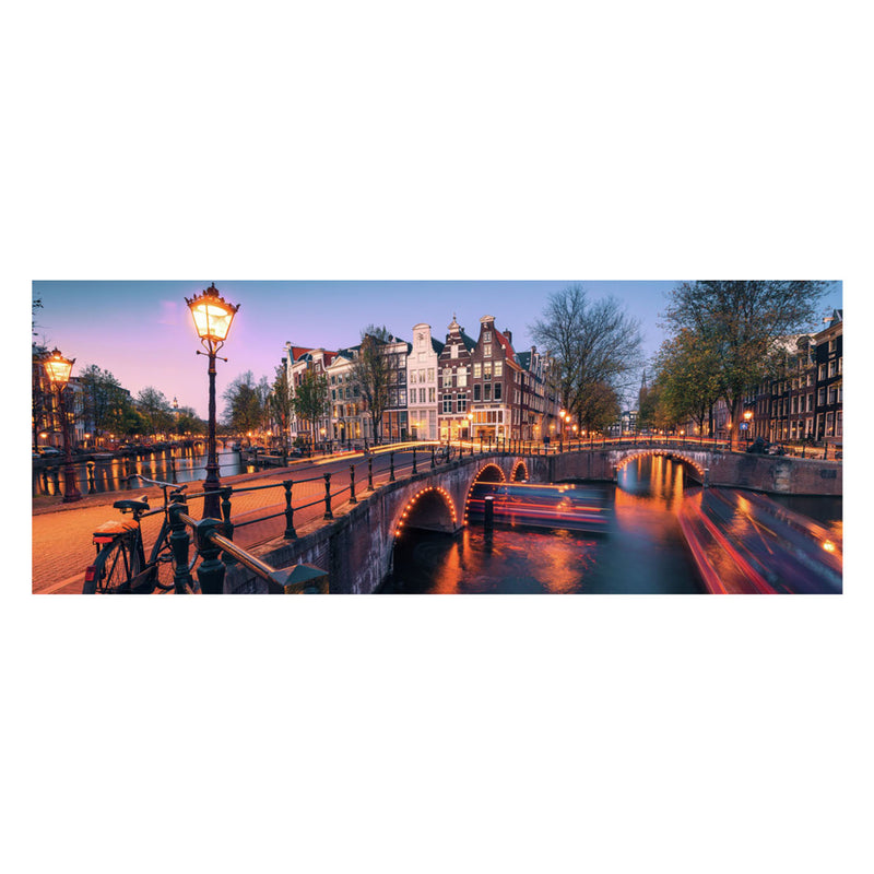 Afbeelding laden in galerijviewer, Ravensburger puzzel amsterdam by night - legpuzzel 1000 stukjes.