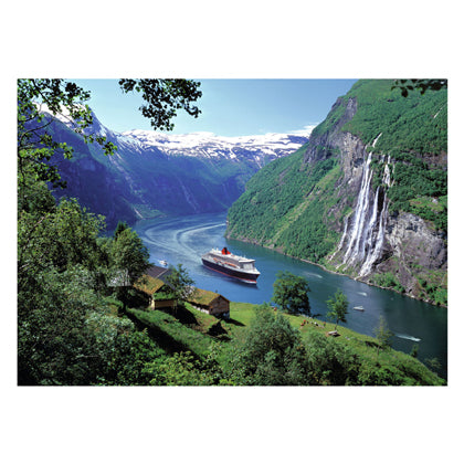 Afbeelding laden in galerijviewer, Ravensburger puzzel landschap noors fjord - 1000 stukjes legpuzzel.