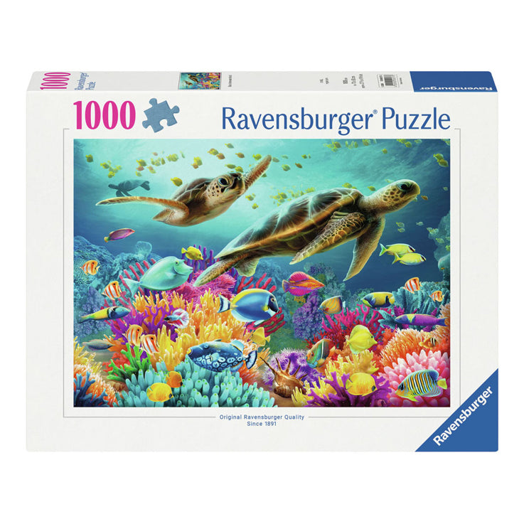 Load image into Gallery viewer, Ravensburger legpuzzel blauwe onderwaterwereld, 1000st.